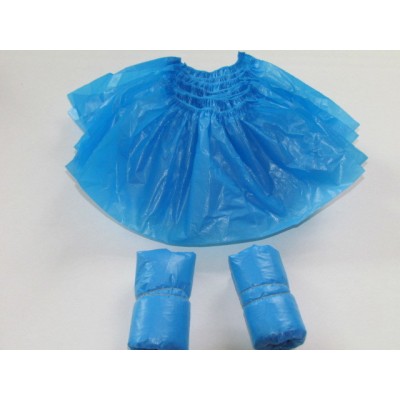 Transparent Blue Disposable PE Shoe Protective Cover Long Barrel